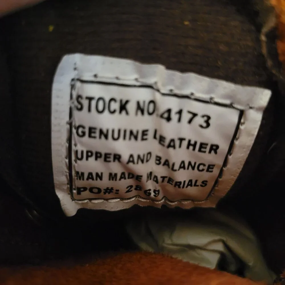 Ad Tec Girls 2 Brown Leather Packer‎ Boots Stacked Heel Water Repellant 4173